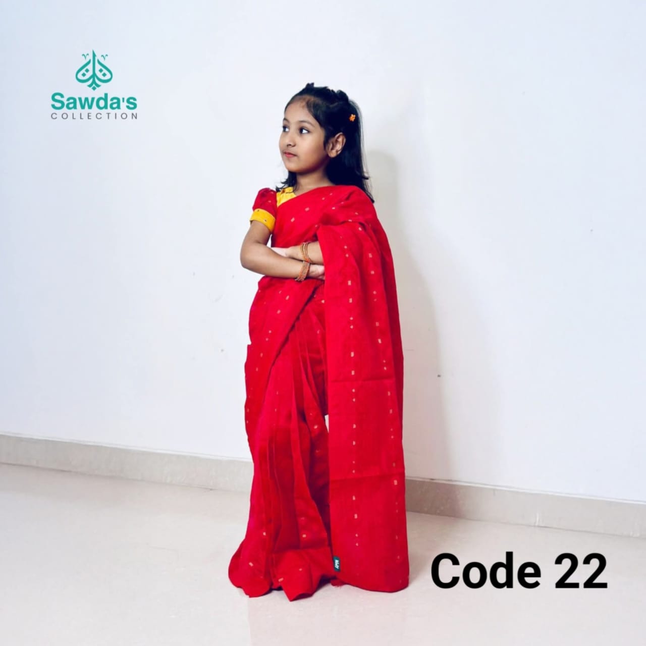 bs 22 বেবি জামদানী শাড়ি