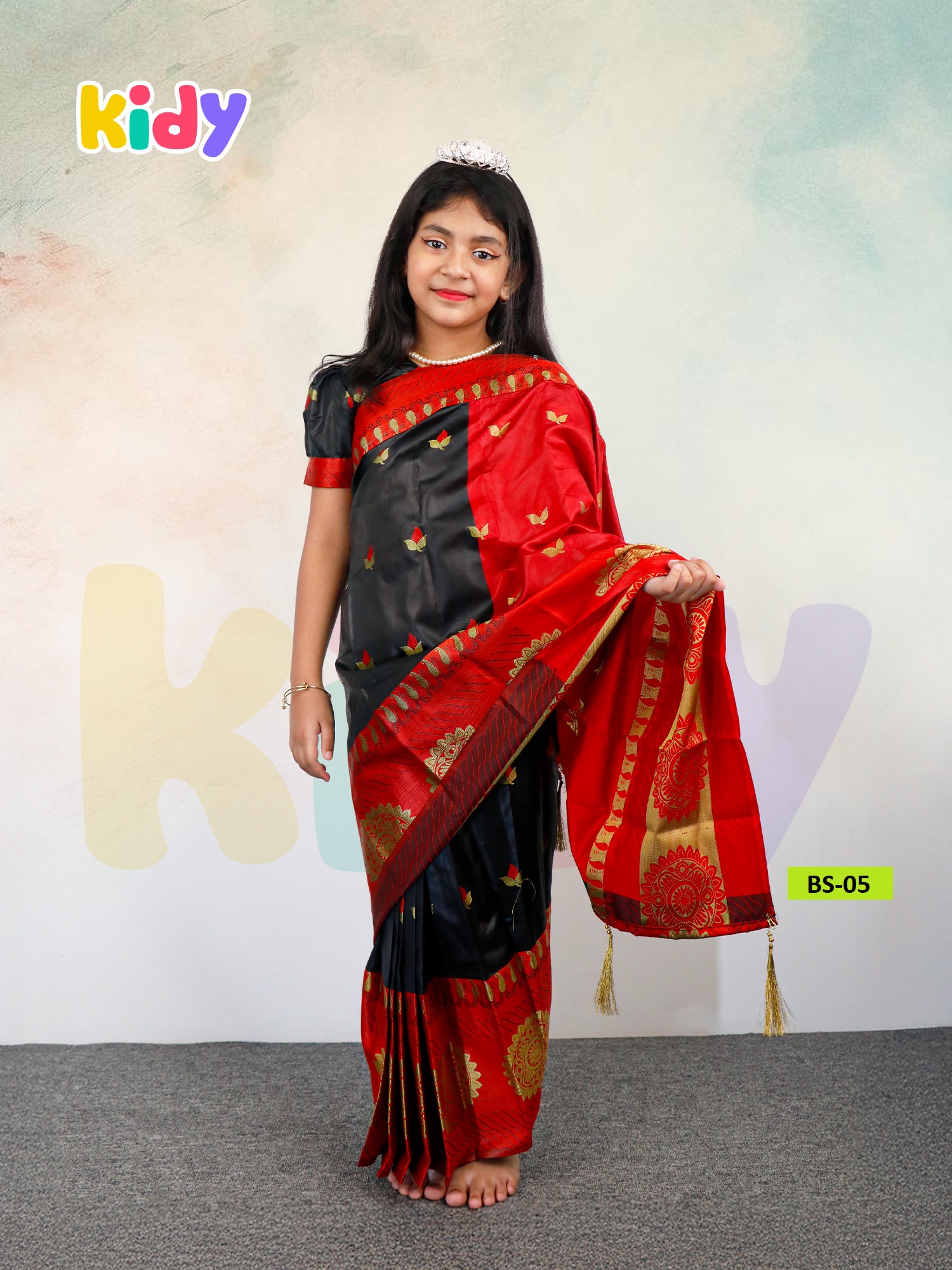 bs 05 বেবি কাতান রেডি শাড়ি