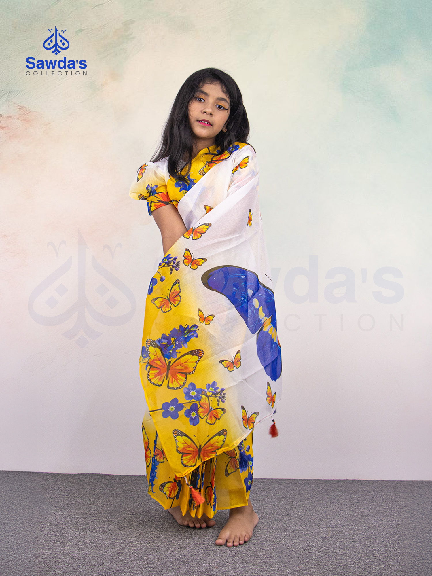 বেবি কাতান শাড়ি